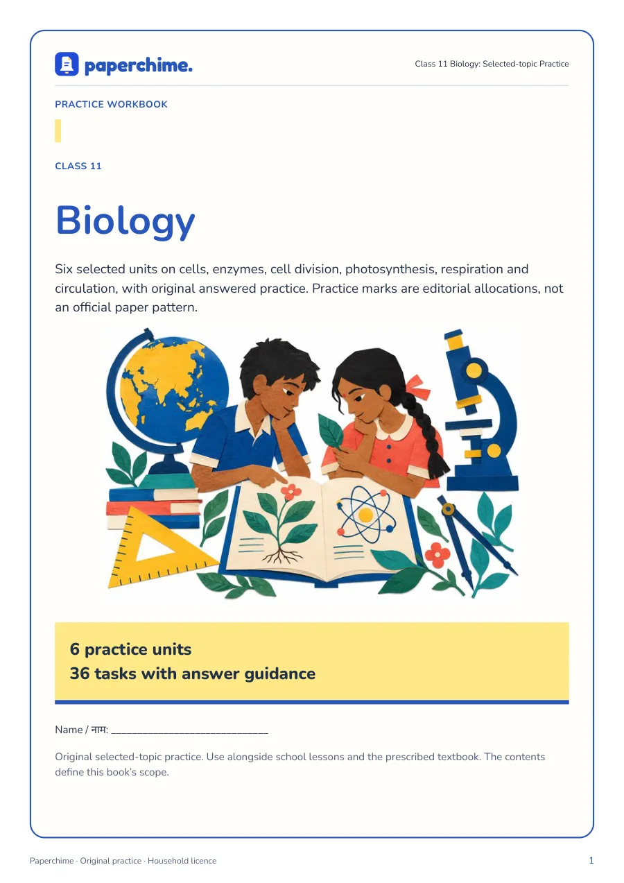 Actual Class 11 Biology: Selected-topic Practice cover
