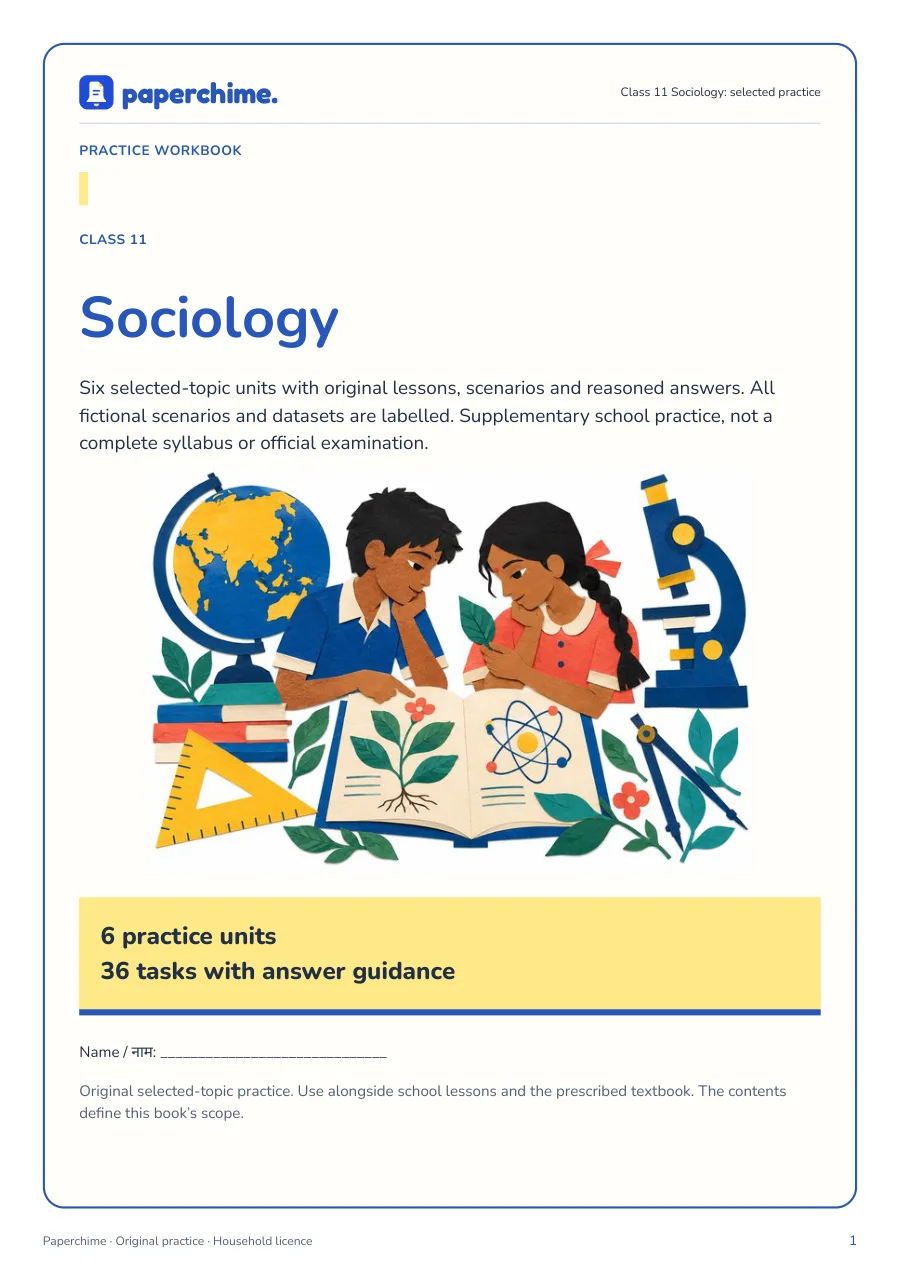 Actual Class 11 Sociology: selected practice cover