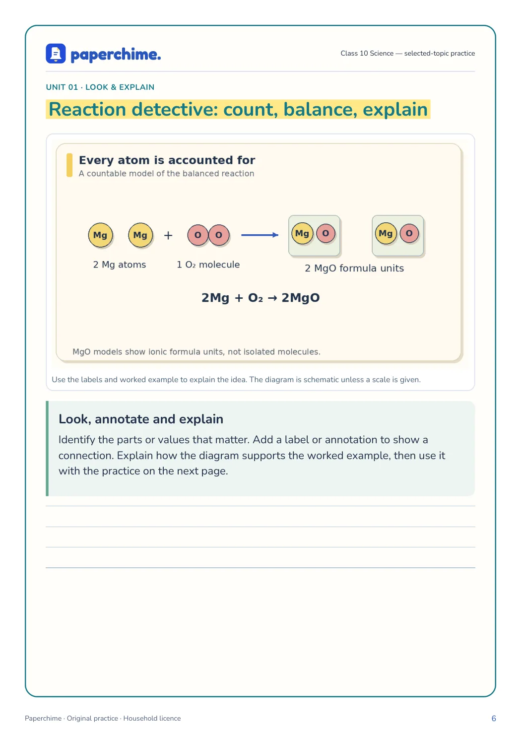 Actual concept page from Class 10 Science — selected-topic practice