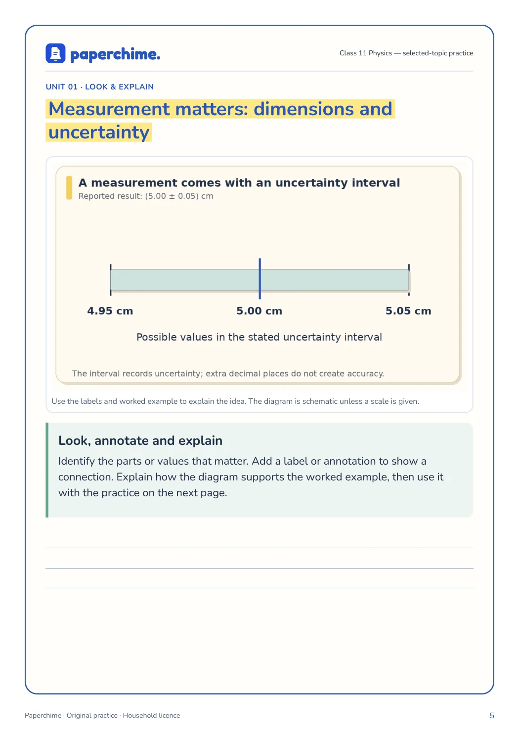 Actual concept page from Class 11 Physics — selected-topic practice