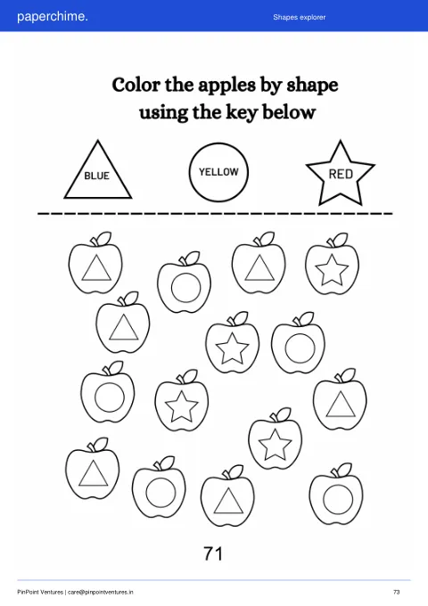 Actual learner page from Shapes explorer